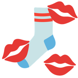 socks and kiss mark