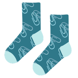 socks and linked paperclips