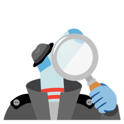 socks and magnifying glass tilted right