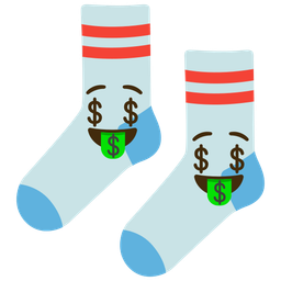Socks and Money-mouth face