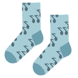 socks and musical notes