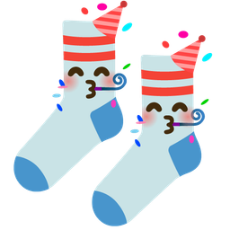 socks and partying face