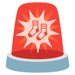 socks and police car light