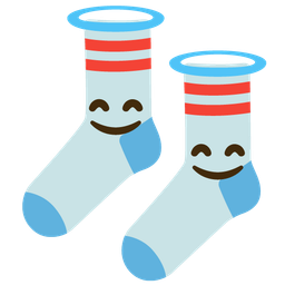 Socks and Smiling face with halo