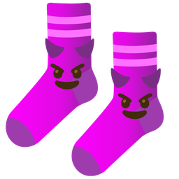 socks and smiling face with horns