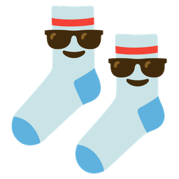 socks and smiling face with sunglasses