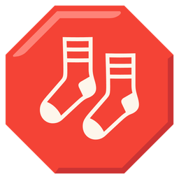 socks and stop sign
