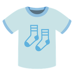 socks and t-shirt