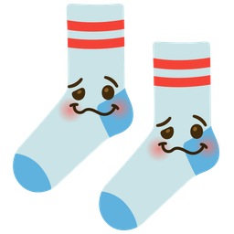 socks and woozy face