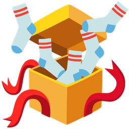 socks and wrapped gift