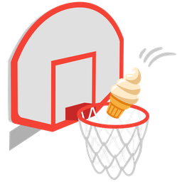 Soft ice cream and Basketball