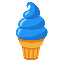 Soft ice cream and Blue heart