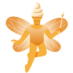 Soft ice cream and Butterfly