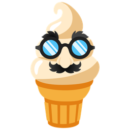 Soft ice cream and Disguised face