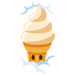 Soft ice cream and Face in clouds