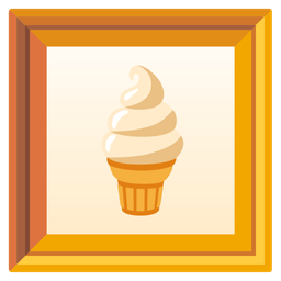 Soft ice cream and Framed picture