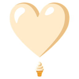 Soft ice cream and Heart exclamation