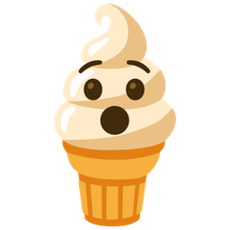 Soft ice cream and Hushed face