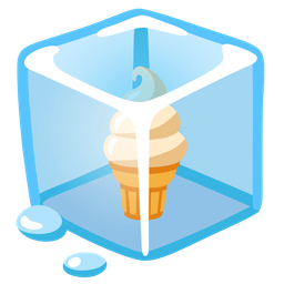 Soft ice cream and Ice