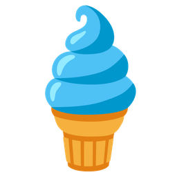 Soft ice cream and Light blue heart