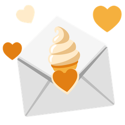 Soft ice cream and Love letter