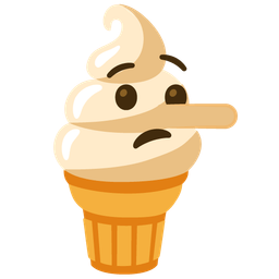 Soft ice cream and Lying face