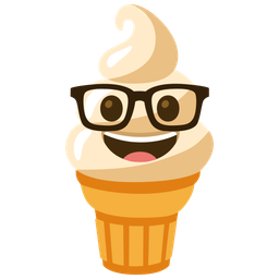 Soft ice cream and Nerd face