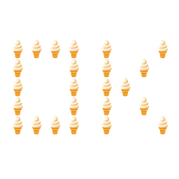 Soft ice cream and OK button