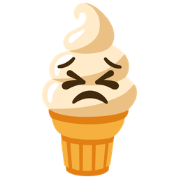 Soft ice cream and Persevering face