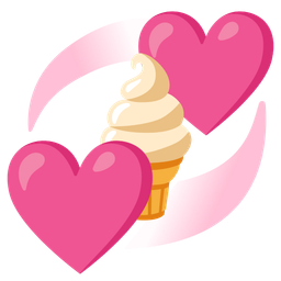 Soft ice cream and Revolving hearts