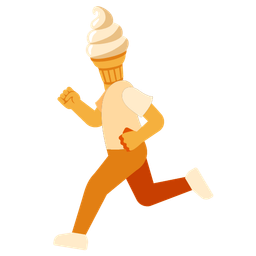 Soft ice cream and Running shoe