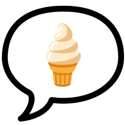 Soft ice cream and Speech balloon