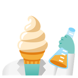 Soft ice cream and Test tube