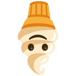 Soft ice cream and Upside-down face