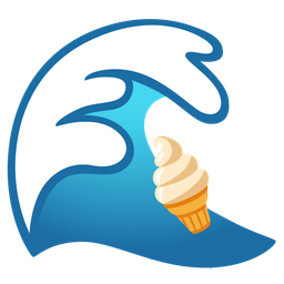 Soft ice cream and Water wave