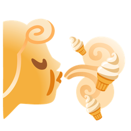 Soft ice cream and Wind face