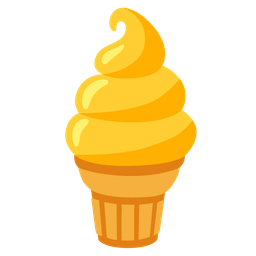 Soft ice cream and Yellow heart