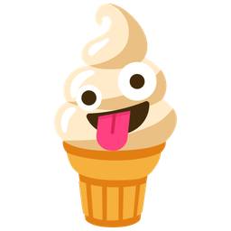 Soft ice cream and Zany face