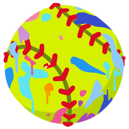 softball and artist palette
