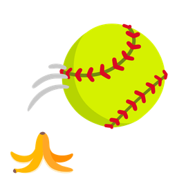 softball and banana