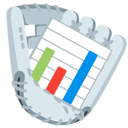 softball and bar chart
