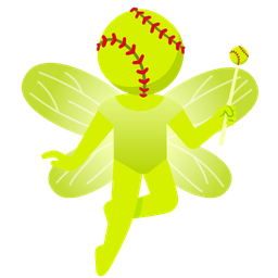 softball and butterfly