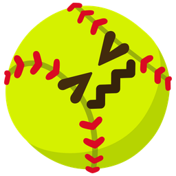 softball and confounded face