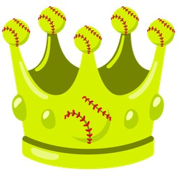 softball and crown