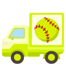 softball and delivery truck