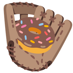softball and doughnut