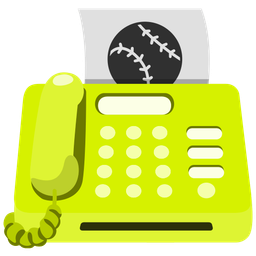 softball and fax machine