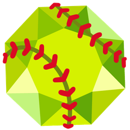 softball and gem stone