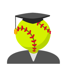 softball and graduation cap