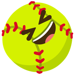 Softball and Grinning squinting face